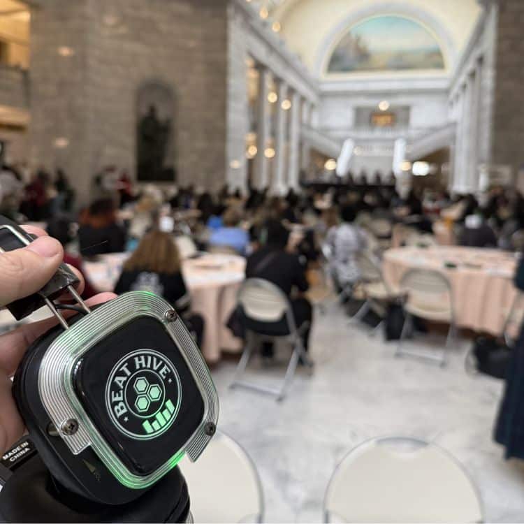 Utah State Capital with Silent Disco Headphones