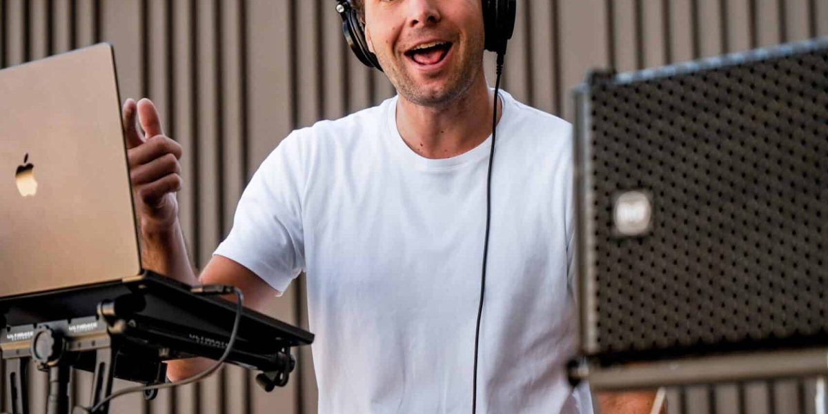 Professional DJ providing services for a Utah wedding event
